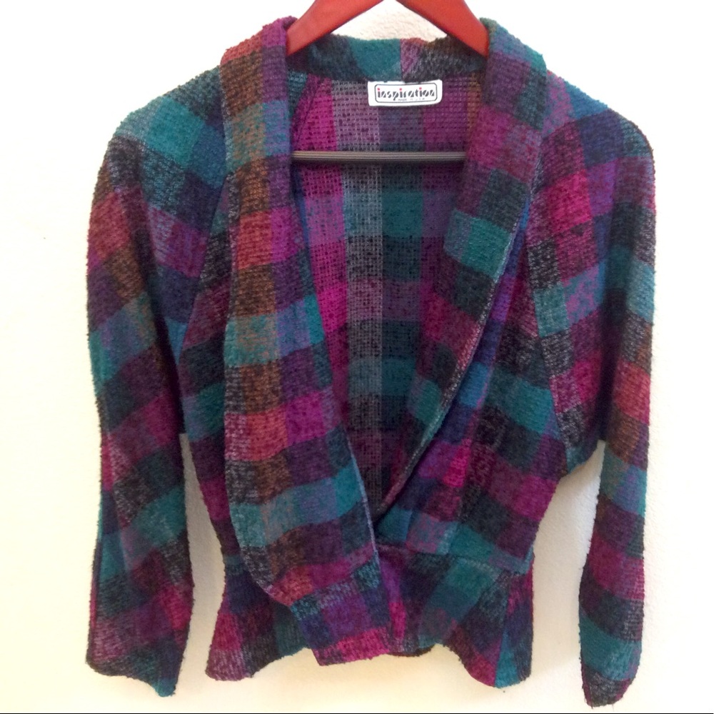 📼⭐️ Made in USA Retro Bobble Blanket Blazer